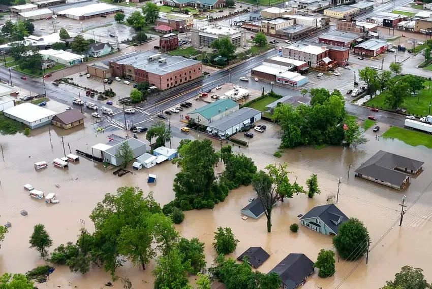 Floodin in Livingston, Texas