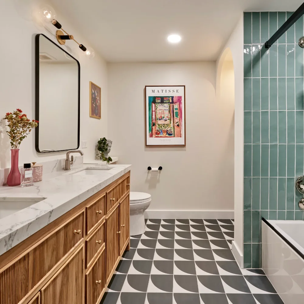 Art deco bathroom remodel by 123 Remodeling