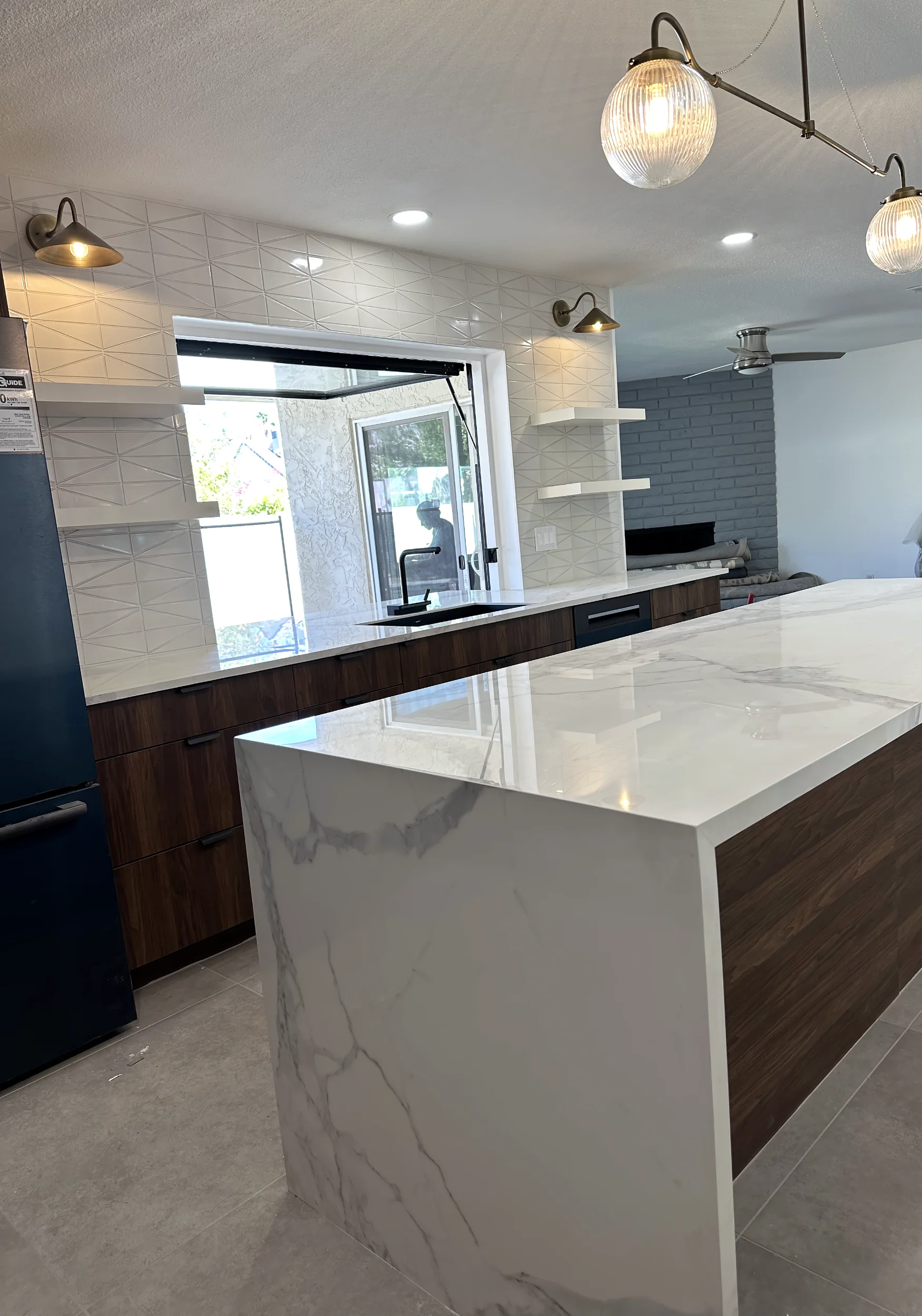 Large kitchen island