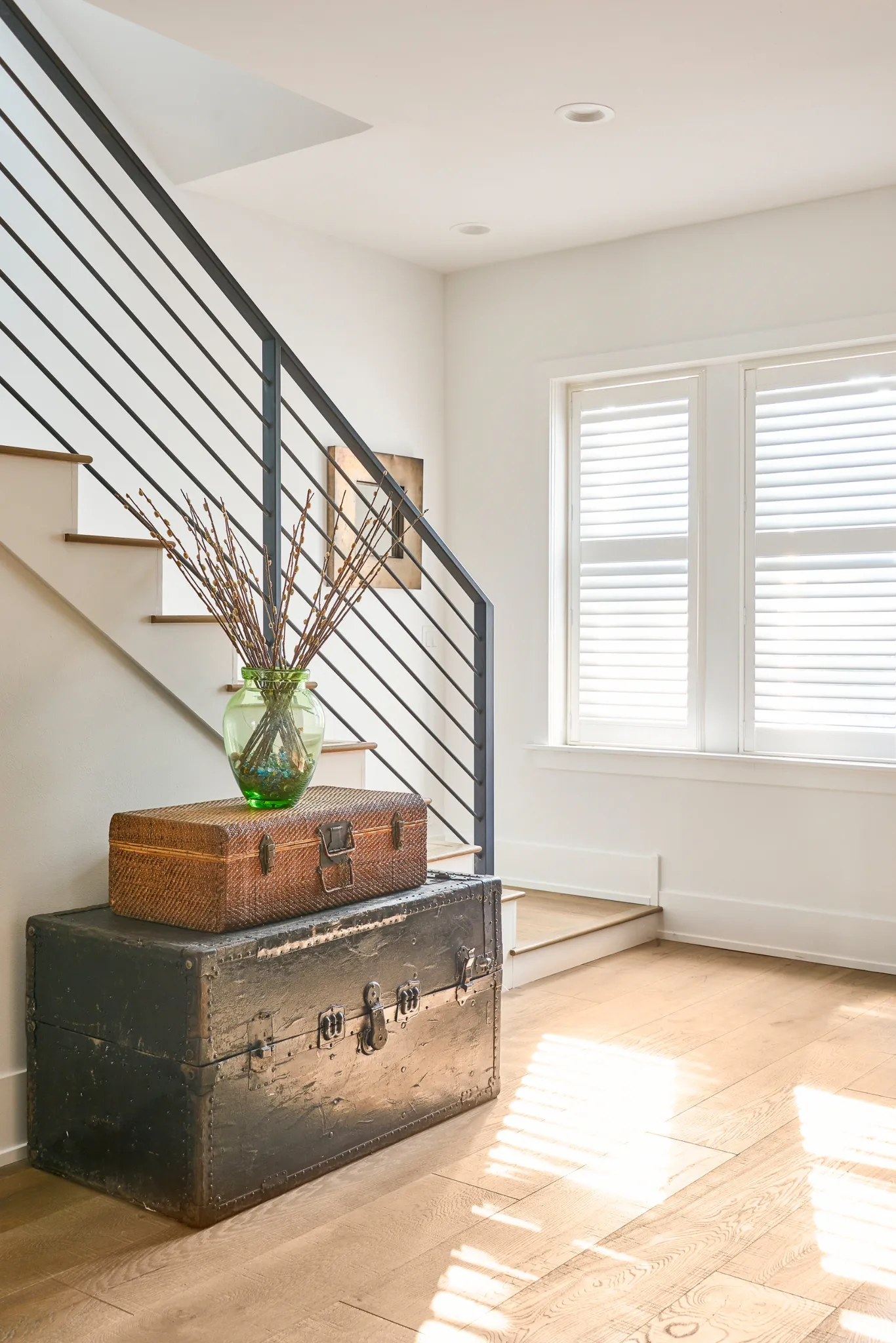 Staircase and chest