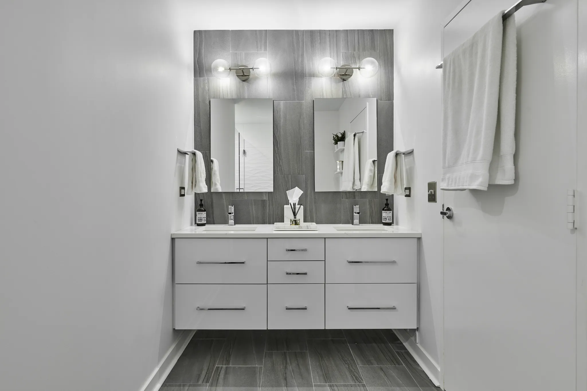 Master bath - Gray vanity