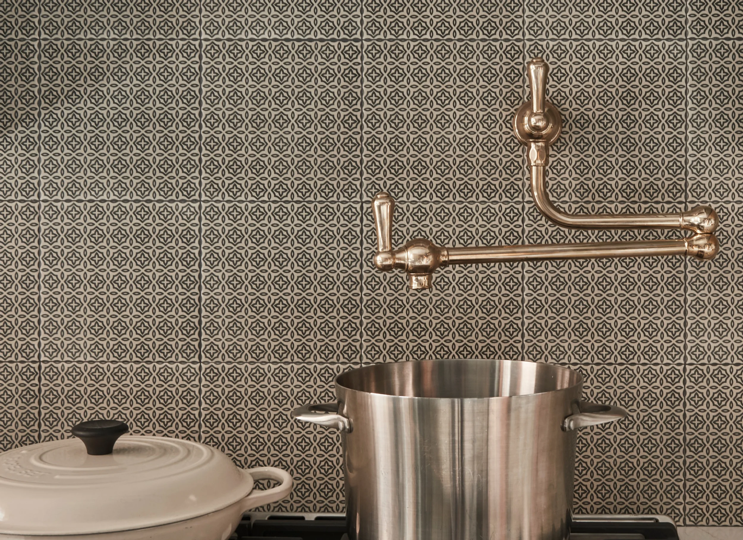 Retro tile backsplash